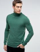Esprit Roll Neck Cashmere Mix Sweater - Green
