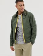 Barbour Beacon Munro Wax Jacket With Contrast Zip In Green