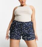 Vero Moda Curve 'mix & Match' Short In Black Cosmic Print-multi