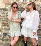 Labelrail X Collyer Twins Sheer Mini Dress With Tiered Skirt-white