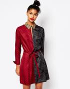 Sonia By Sonia Rykiel Multi Print Shirt Dress - 030 Black Brownie Tr