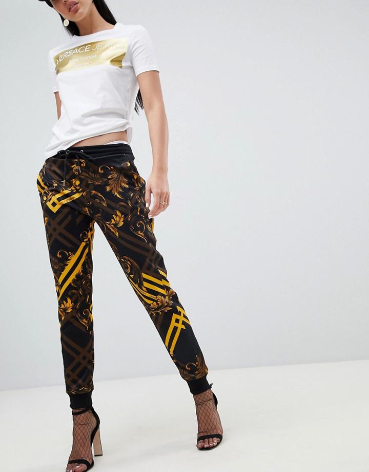 Versace Jeans Baroque Print Jogger - Black