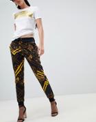 Versace Jeans Baroque Print Jogger - Black