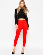 Asos Skinny Crop Pants - Red