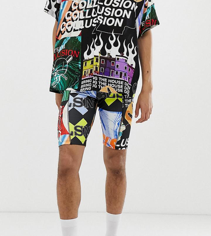 Collusion Printed Legging Short - Black