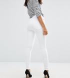 Asos Tall Ridley High Waist Skinny Jeans In Optic White - White