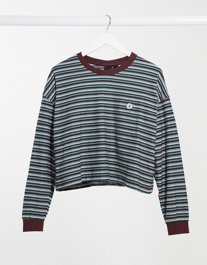 Quiksilver Stripes Extra Long Sleeved T-shirt In Navy
