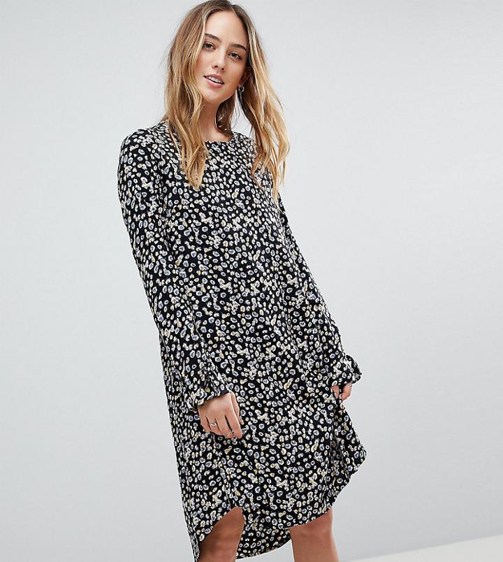 Y.a.s Tall Sunia Ditsy Floral Print Dress - Brown