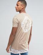 Asos Super Longline T-shirt With Star Wars Rogue One Back Print And Ca