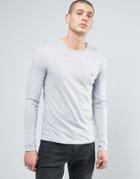Allsaints Long Sleeve Top With Logo - Gray