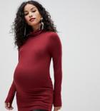 New Look Maternity Roll Neck Top - Red