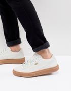 Puma Breaker Suede Gum Sneakers In White 36607902 - White