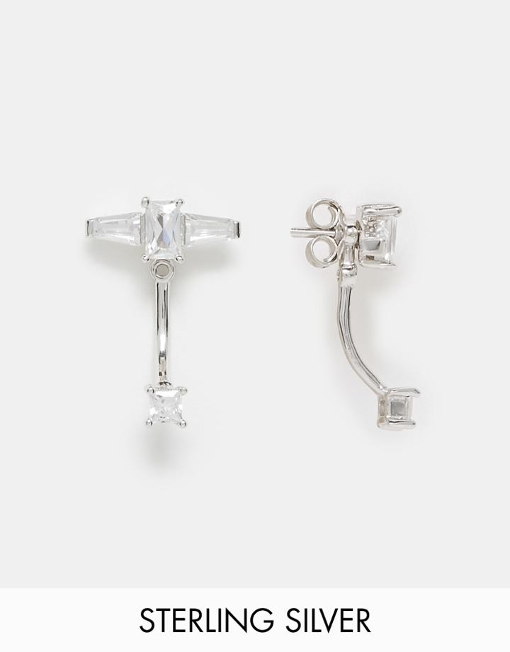 V Jewelry Marnie Sparkle Through & Through Earrings - Silver
