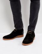 Hudson London Matteo Suede Desert Boots In Black - Black