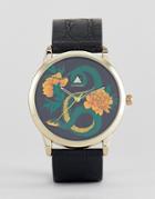 Asos Watch In Black And Gold With Snake Design - Black