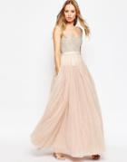 Needle & Thread Voluminous Tulle Embellished Maxi Dress - Blush
