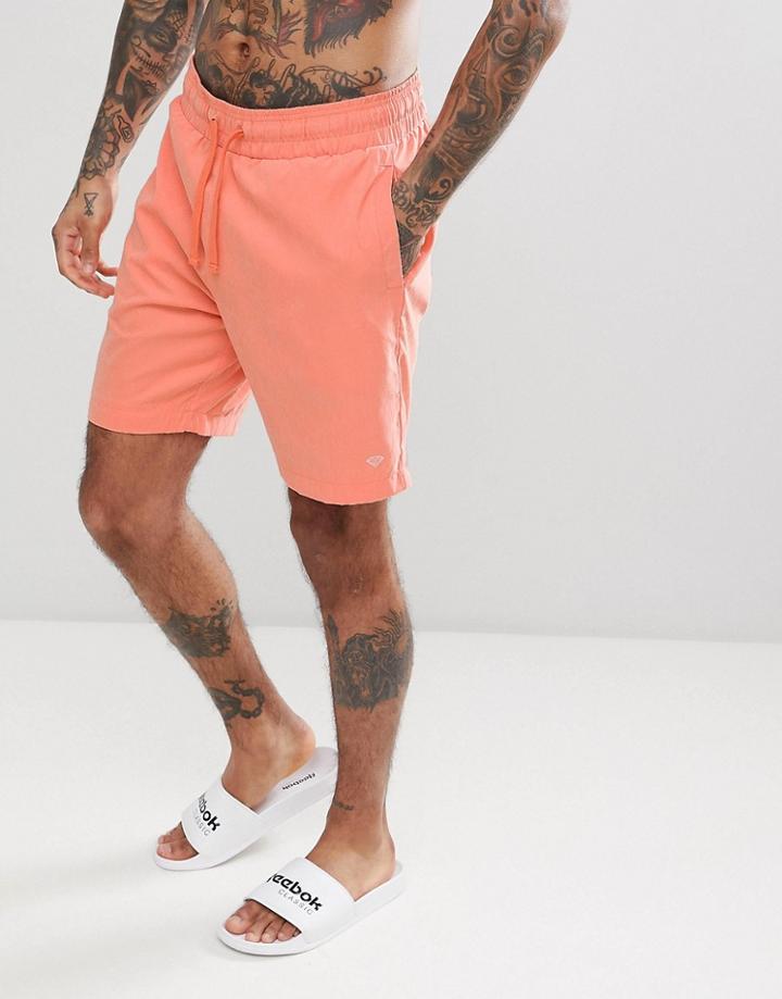 Diamond Supply Pierpont Swim Short In Pink - Pink