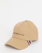 Tommy Hilfiger Cap With Uptown Logo In Tan-brown