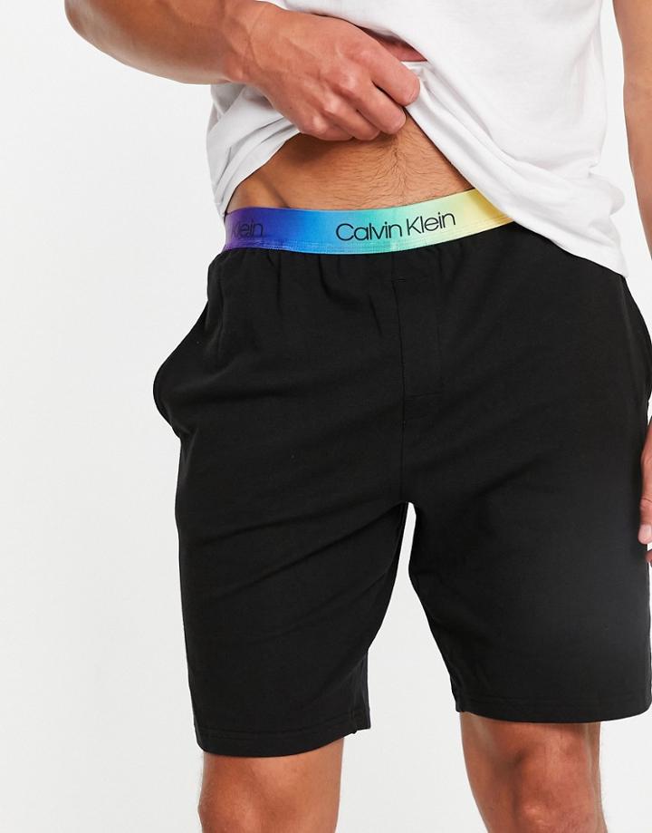 Calvin Klein Sleep Shorts In Black