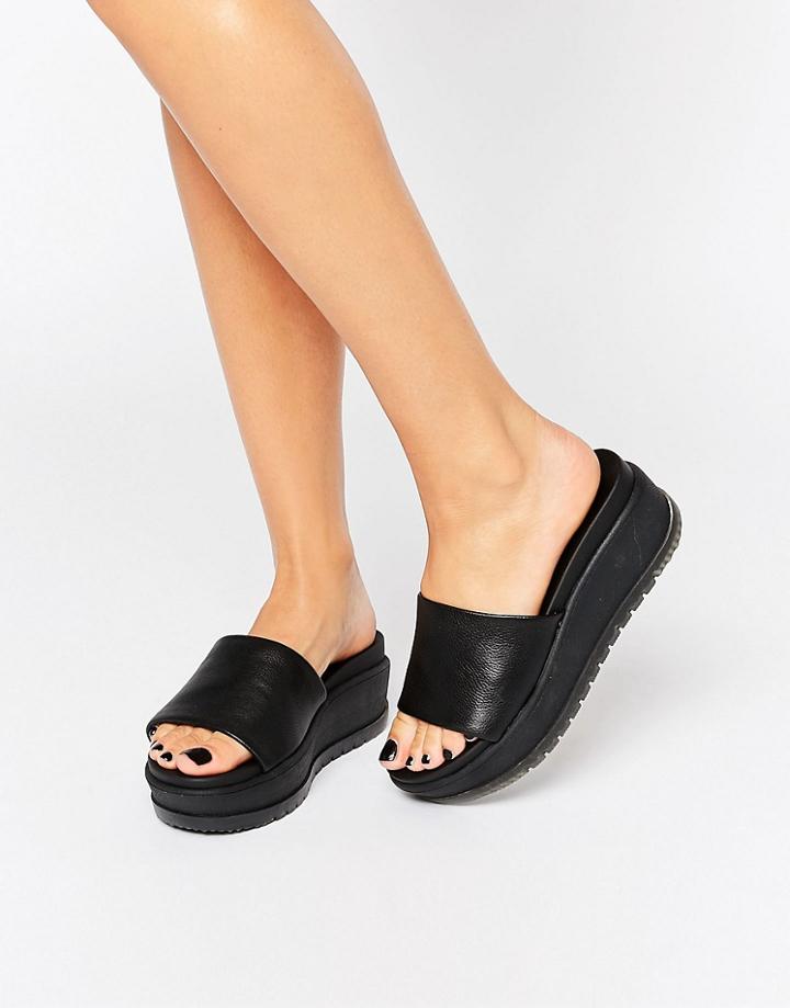 Aldo Low Wedge Sliders - Black