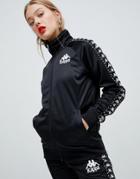 Kappa Tracksuit Jacket With Popper Sleeves And Banda Logo Taping Two-piece - Black