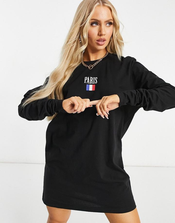 Night Addict Long Sleeve T-shirt Dress-green