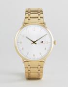 Tommy Hilfiger 1791337 Silim Gold Bracelet Strap Watch - Gold