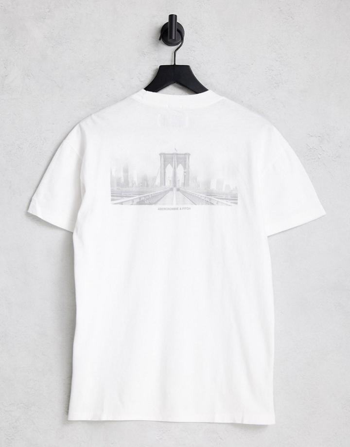 Abercombie & Fitch T-shirt With City Logo In White
