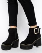 Asos Extra Terrestrial Ankle Boots - Black