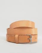 Weekday Leather Jean Belt In Natural - Tan