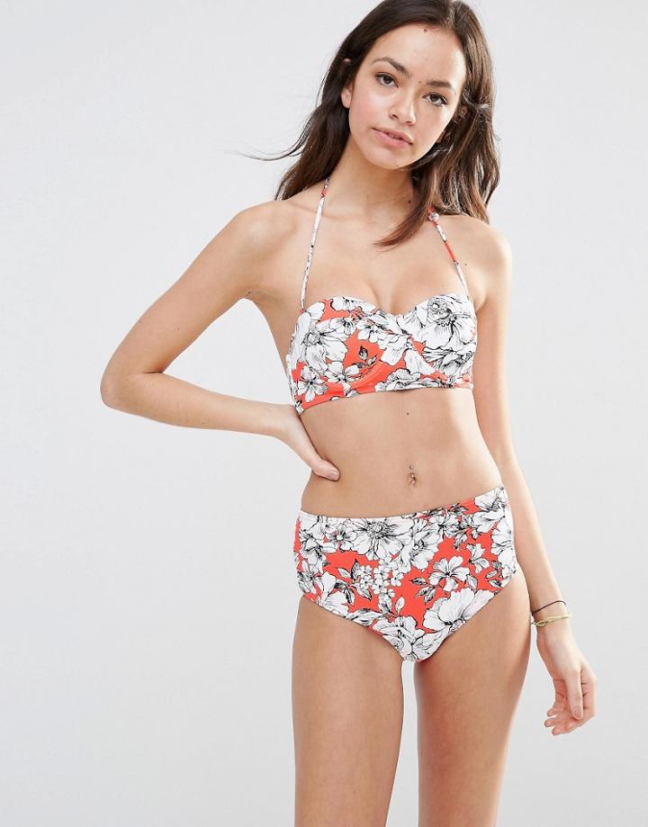 South Beach Floral High Waist Bikini Set