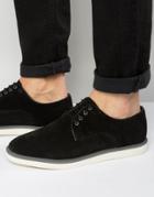 Dune Blow Out Suede Derby Shoes - Black