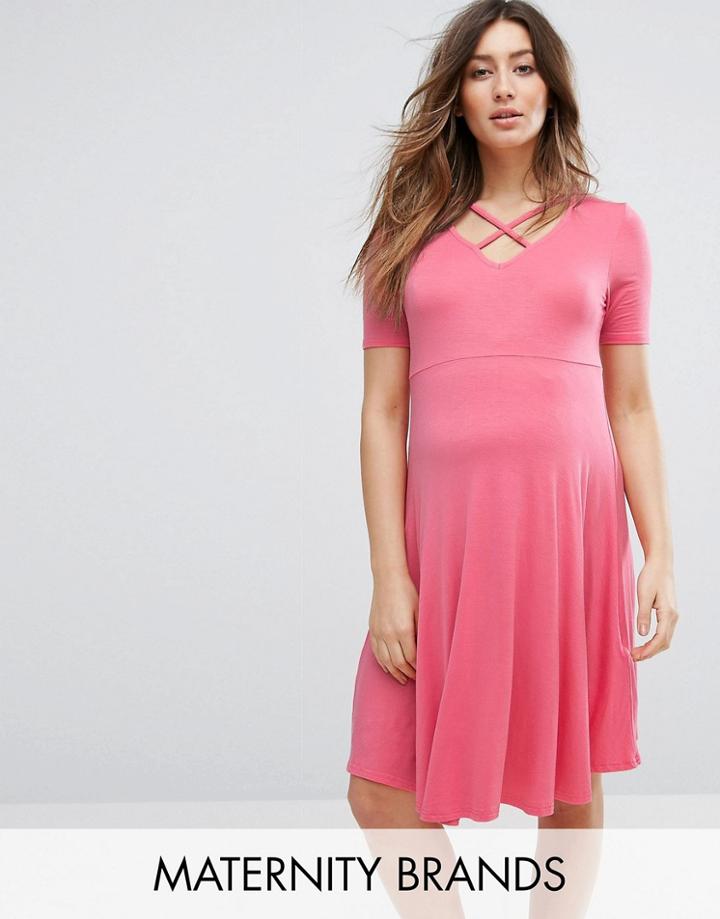 New Look Maternity Skater Dress - Orange