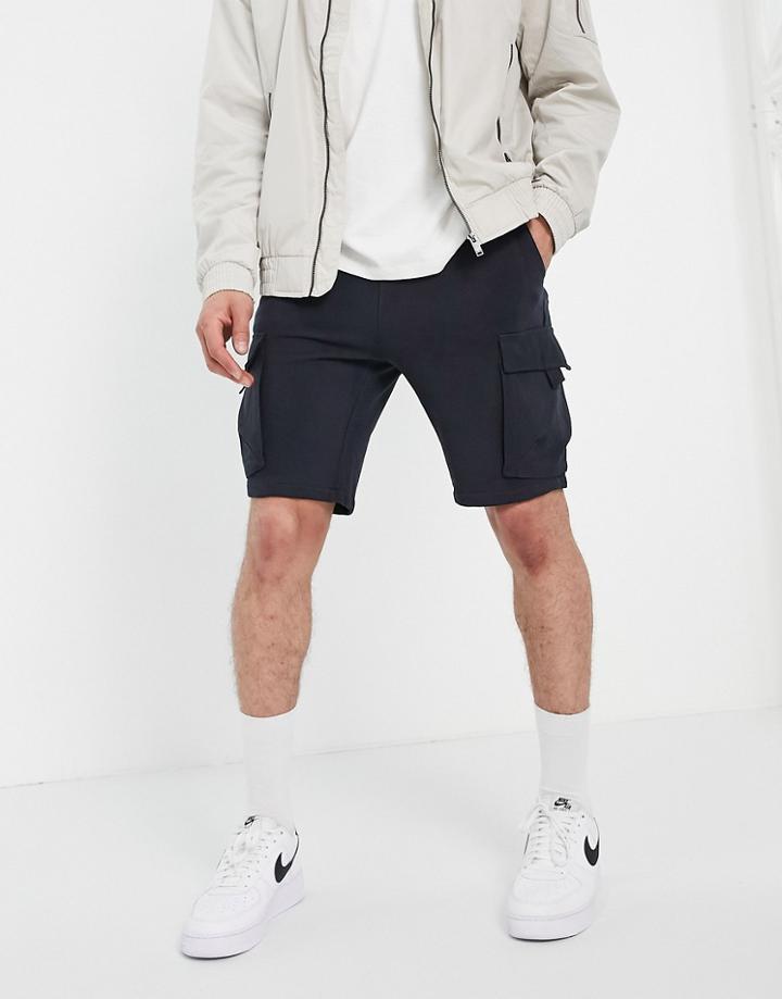 Only & Sons Jersey Cargo Shorts In Black