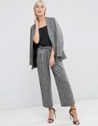 Asos Relaxed Workwear Check Culotte Pants - Multi