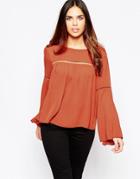 Wal G Top With Cut Out Detail - Rust