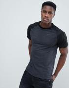 D-struct Raglan Mesh Sleeve T-shirt - Black