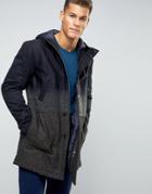 Sisley Parka With Wool Mix Detail - Black