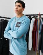 The North Face Fine Long Sleeve T-shirt In Blue-blues