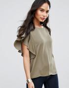 B.young Top With Ruffle Sleeve - Black