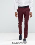 Only & Sons Skinny Suit Pants - Red