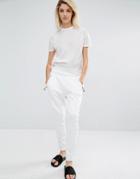 Adidas Zne White Fitted Sweat Pants - White