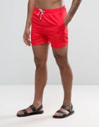 Oiler & Boiler Tuckernuck Mid-length Swim Shorts In Red - Red