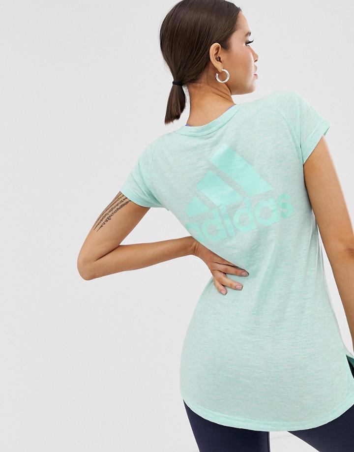 Adidas Training Winners Tee In Mint - Blue