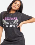 Asos Design Louisiana Sleep Tee-grey