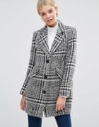 See U Soon Coat In Houndstooth - Black