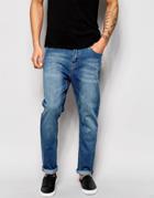 Cheap Monday Jeans Dropped Tapered Fit Rise Above Mid Blue - Rise Above