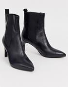 Vagabond Whitney Black Leather Heeled Ankle Boots
