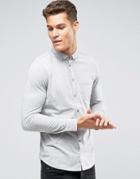 Burton Menswear Long Sleeve Jersey Polo Shirt - Gray