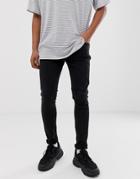 Weekday Form Skinny Jeans In Tuned Black